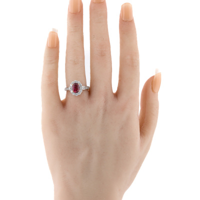 Unheated Ruby 2.02ct and Diamond Ring - 6