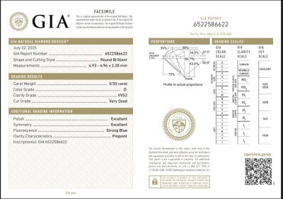 1.00ct Diamond Studs GIA D VVS2 - 3