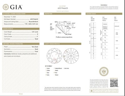 4.01ct Diamond Trilogy Ring GIA D Colour - 6
