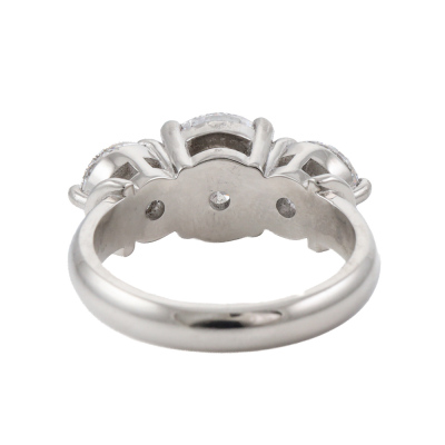 4.01ct Diamond Trilogy Ring GIA D Colour - 7