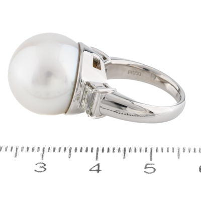 16mm South Sea Pearl & Diamond Ring - 3