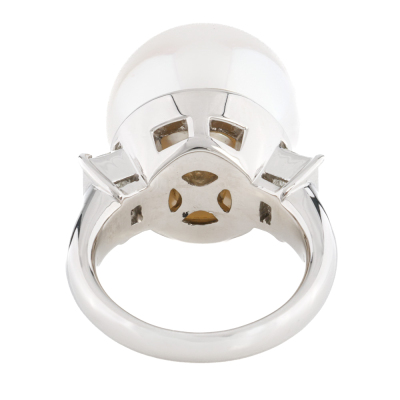 16mm South Sea Pearl & Diamond Ring - 4