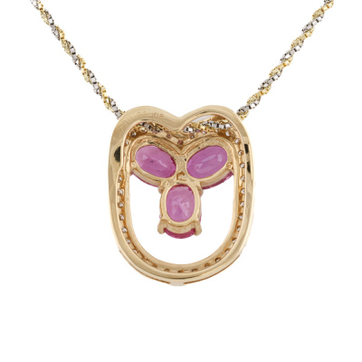 3.17ct Pink Sapphire & Diamond Pendant - 4