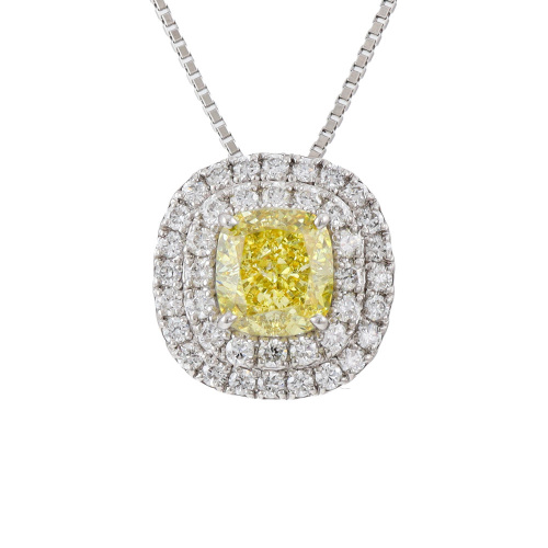 1.58ct Fancy Vivid Yellow Diamond GIA SI2