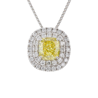 1.58ct Fancy Vivid Yellow Diamond GIA SI2