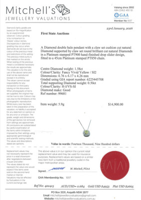 1.58ct Fancy Vivid Yellow Diamond GIA SI2 - 3