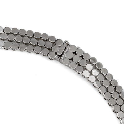 10.01ct Diamond 3 Row Tennis Necklace - 3