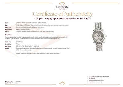 Chopard Happy Sport with Diamond Ladies Watch - 4