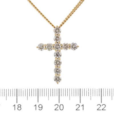 2.00ct Diamond Cross Pendant - 2