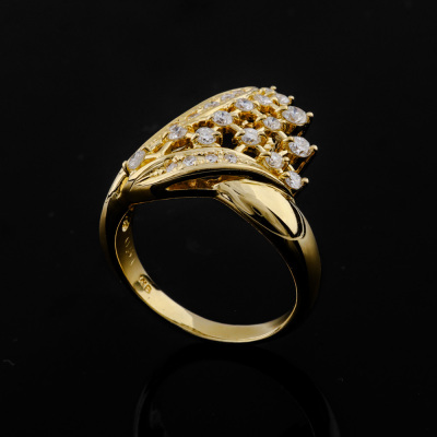 Diamond Dress Ring 18ct Yellow Gold - 4