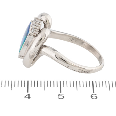 Boulder Opal & Diamond Ring - 3