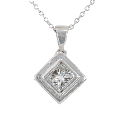 0.70ct Princess Cut Diamond Pendant