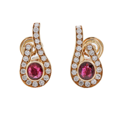 1.65ct Ruby & Diamond Earrings