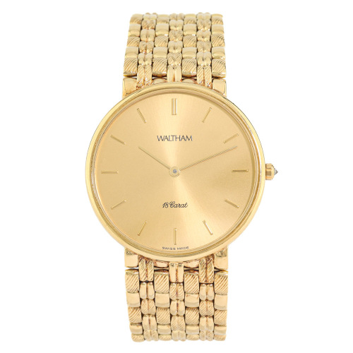 Waltham 18ct Yellow Gold Watch 68.4g