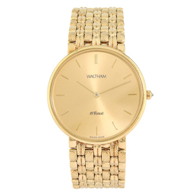 Waltham 18ct Yellow Gold Watch 68.4g
