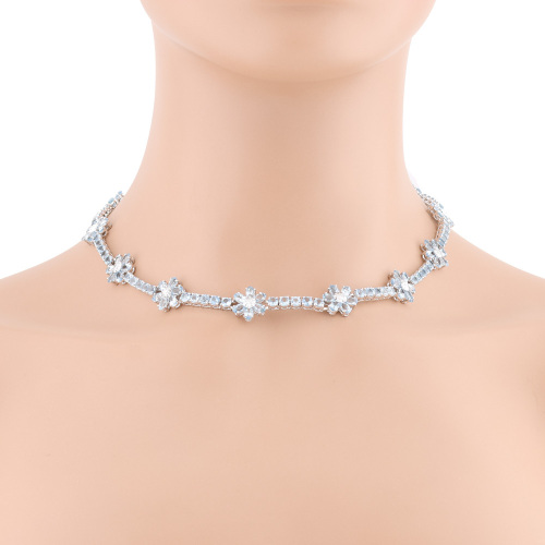 25.44ct Aquamarine & Diamond Gold Necklace