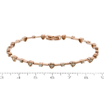 0.59ct Diamond Heart Bracelet - 2
