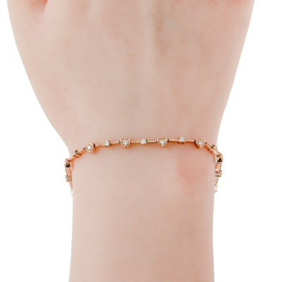 0.59ct Diamond Heart Bracelet - 4
