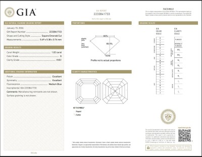 2.07ct Loose Pair of Diamonds GIA F VVS2, G VVS1 - 2