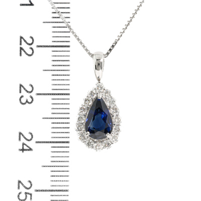 1.60ct Madagascar Sapphire & Diamond Pendant - 3