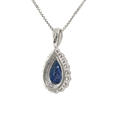 1.60ct Madagascar Sapphire & Diamond Pendant - 5