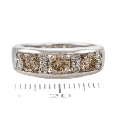 Cognac & White Diamond Eternity Ring 1.40ct - 2