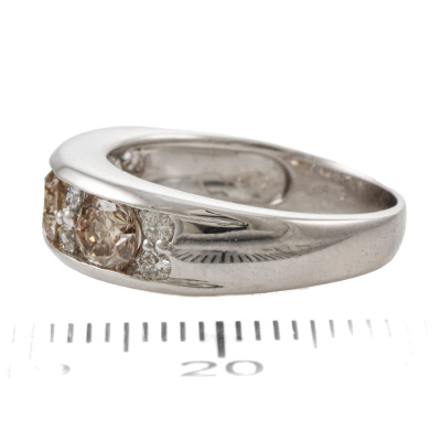 Cognac & White Diamond Eternity Ring 1.40ct - 3