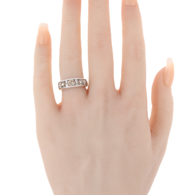 Cognac & White Diamond Eternity Ring 1.40ct - 6