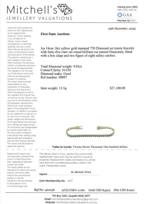 9.02ct Diamond Tennis Bracelet - 4