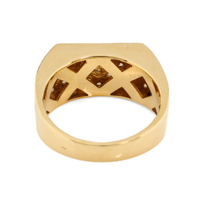 0.54ct Diamond Mens Gold Ring 8.7g - 4