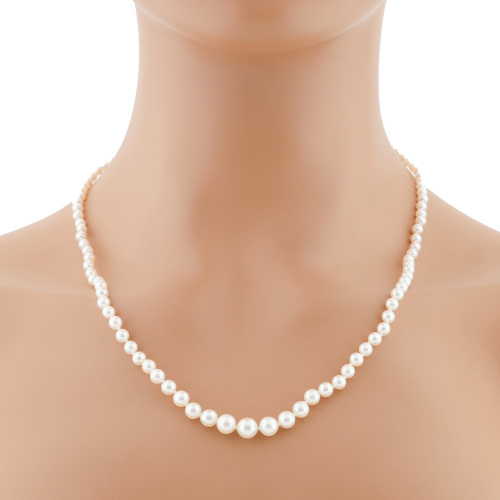 7.3-3.6mm Akoya Pearl Stand Necklace