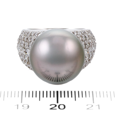 16.0mm Tahitian Pearl & Diamond Ring - 2