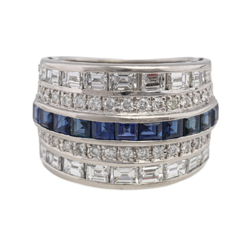 1.99ct Sapphire & 2.50ct Diamond Ring