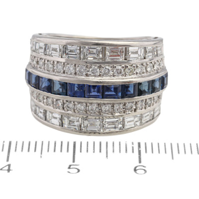 1.99ct Sapphire & 2.50ct Diamond Ring - 2