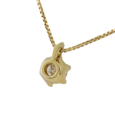 Diamond Solitaire Pendant & Hoop Earrings - 4