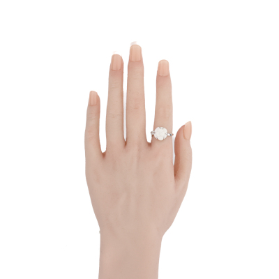 Chanel Camellia Ceramic & Diamond Ring - 6