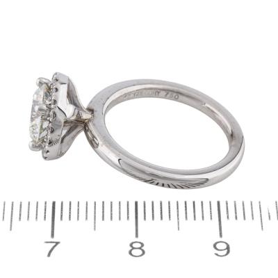 1.70ct Centre Diamond Halo Ring GIA H SI2 - 3
