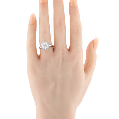 1.70ct Centre Diamond Halo Ring GIA H SI2 - 7