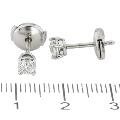 Tiffany & Co. Solitaire Diamond Earrings - 4