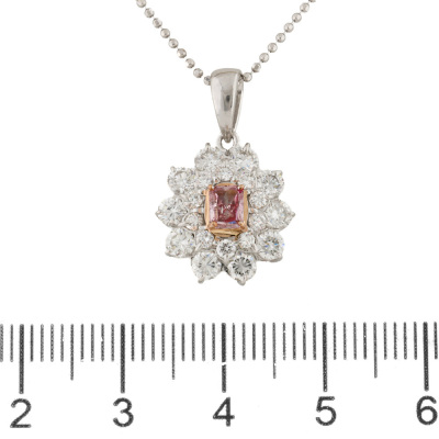 0.27ct Argyle Origin Pink Diamond Pendant GSL - 4