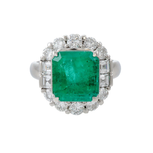 5.18ct Emerald & Diamond Ring