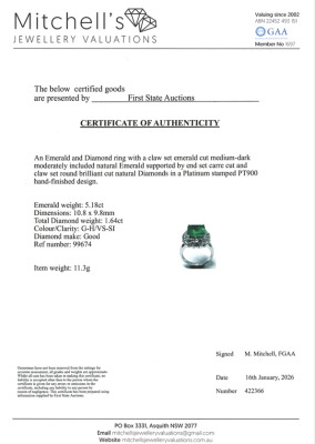 5.18ct Emerald & Diamond Ring - 4