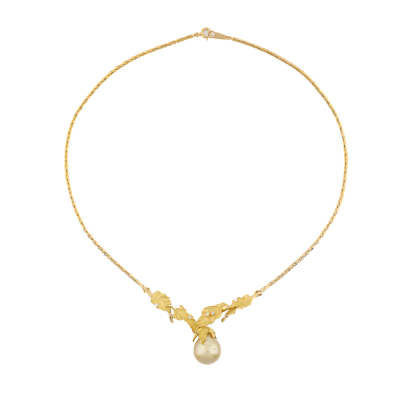 14.2mm South Sea Pearl Necklace 18ct Gold 24.4g - 2