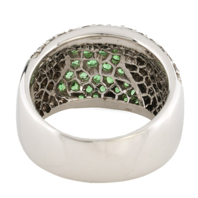 1.04ct Tsavorite Garnet & 1.62ct Diamond Ring - 5