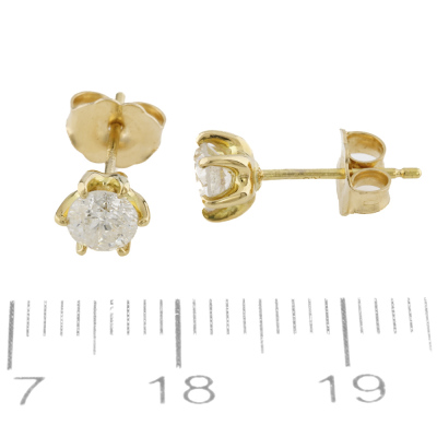 Diamond Solitaire Pendant & Diamond Studs Set - 2