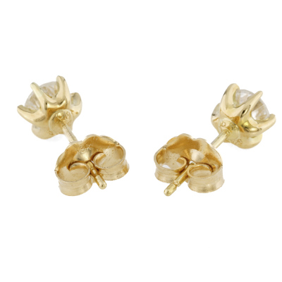 Diamond Solitaire Pendant & Diamond Studs Set - 3