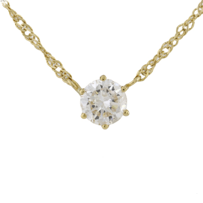 Diamond Solitaire Pendant & Diamond Studs Set - 4