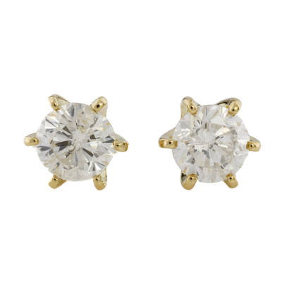 Diamond Solitaire Pendant & Diamond Studs Set - 5