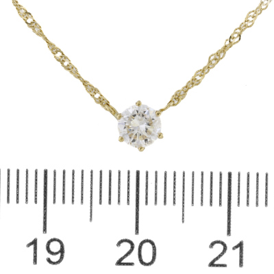 Diamond Solitaire Pendant & Diamond Studs Set - 6