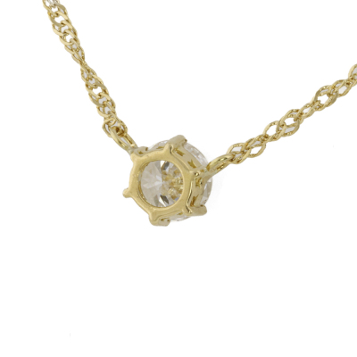 Diamond Solitaire Pendant & Diamond Studs Set - 7